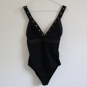 Zara Black Bodysuit w/ Studded Straps